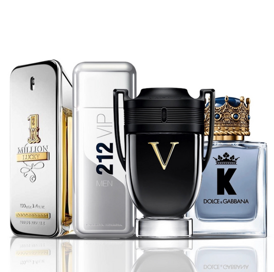 Zestaw 4 perfum | 1 Million Lucky + 212 VIP Men + Invictus Victory + Dolce & Gabbana K 100 ml