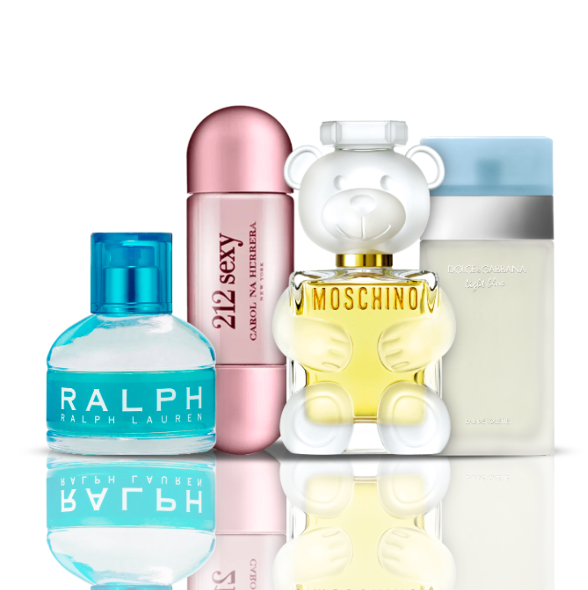 Zestaw 4 perfum | 212 Sexy + Light Blue + Moschino Toy 2 + Ralph Lauren 100 ml